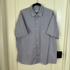 Peter Millar Blue Geo Print Men's Button Down Shirt